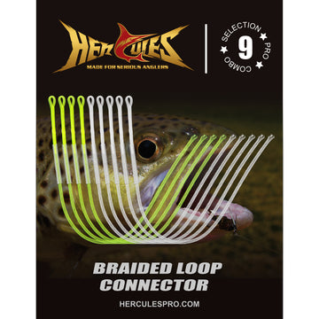 HERCULES Fly Fishing Leader Connector for Fly line Pack of 9